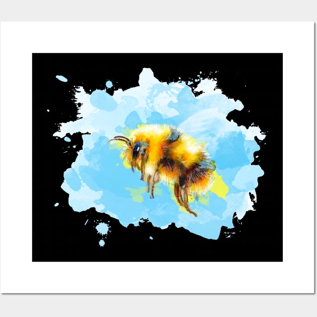 Bumble Away Bumble Bee Wall Art by Flo Art Studio